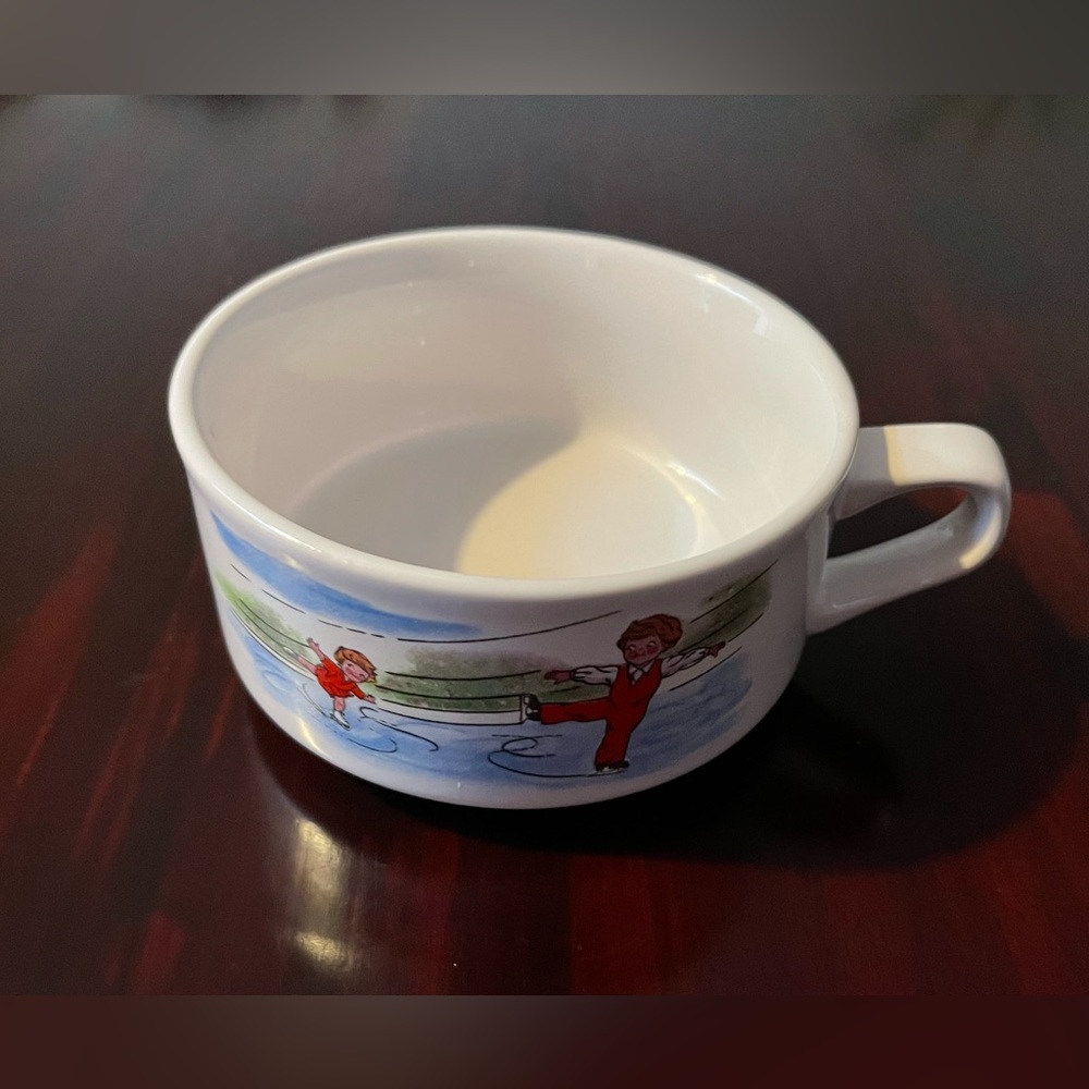 Campbell’s Soup Pond Skaters Handled Soup Bowl